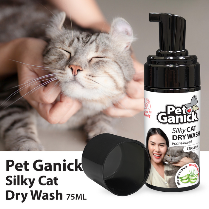 Pet Ganick Silky Cat Dry Wash (75ml)