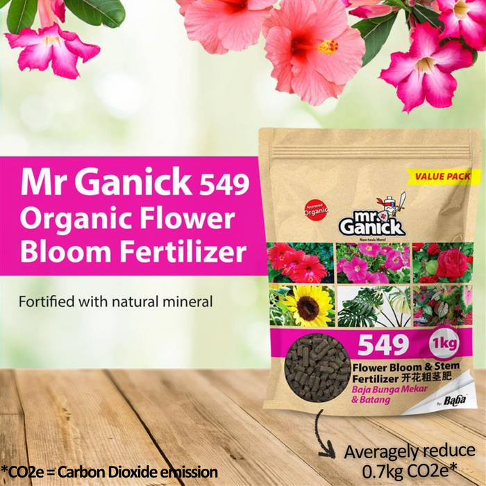 Mr Ganick 549 Organic Flower Bloom & Stem Fertilizer (400gm/1kg)