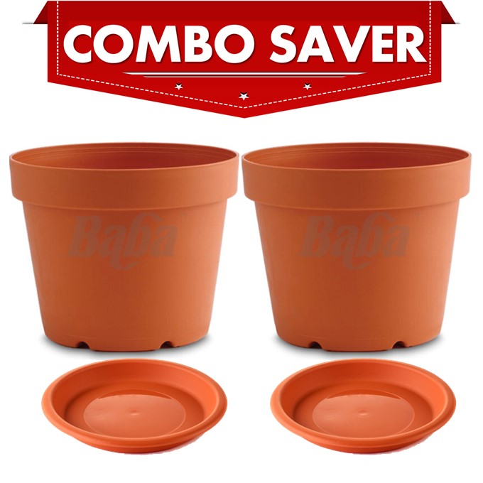 2 pcs of Baba Diameter 23cm【TN-3450】Flower Pot