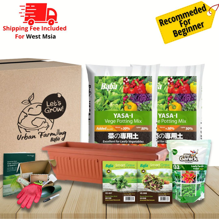 Urban Farming Package - Green Round Amaranth + Amaranth Red Autumn