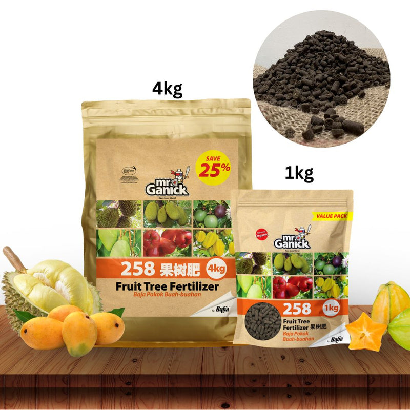 Mr Ganick 258 Organic Fruit Tree Fertilizer (1kg/4kg)