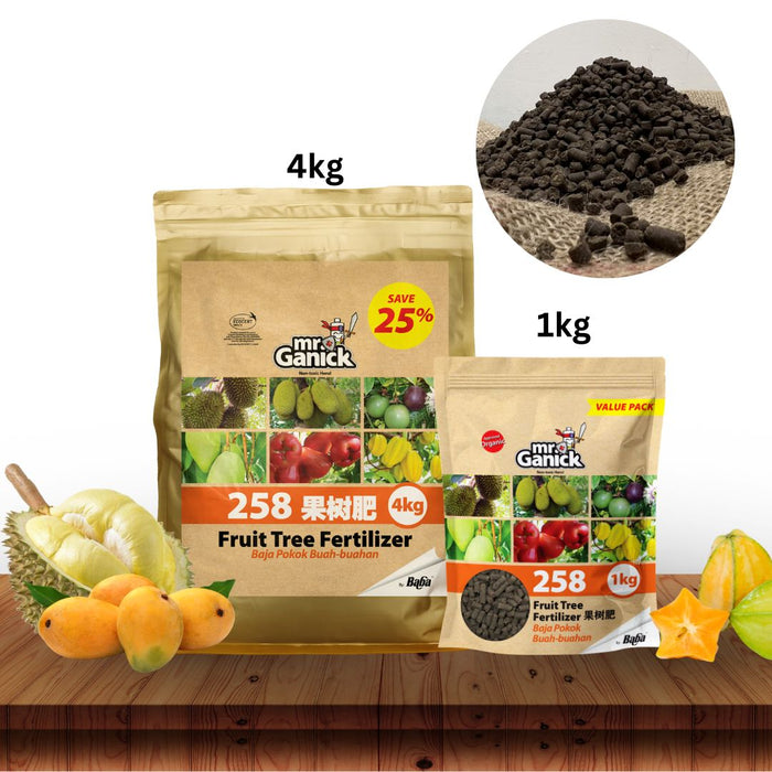 Mr Ganick 258 Organic Fruit Tree Fertilizer (1kg/4kg)