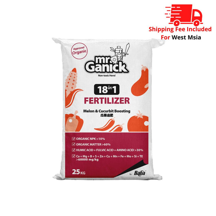 [PRE-ORDER] Farmer Pack - Mr Ganick Organic Melon & Cucurbit Boosting Fertilizer (25kg)