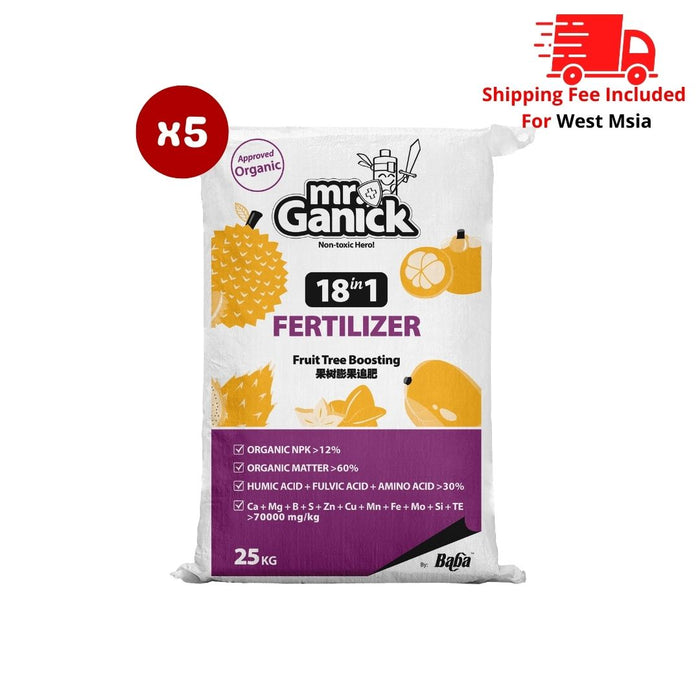 [PRE-ORDER] Farmer Pack - Mr Ganick Organic Fruit Tree Boosting Fertilizer (25kg)