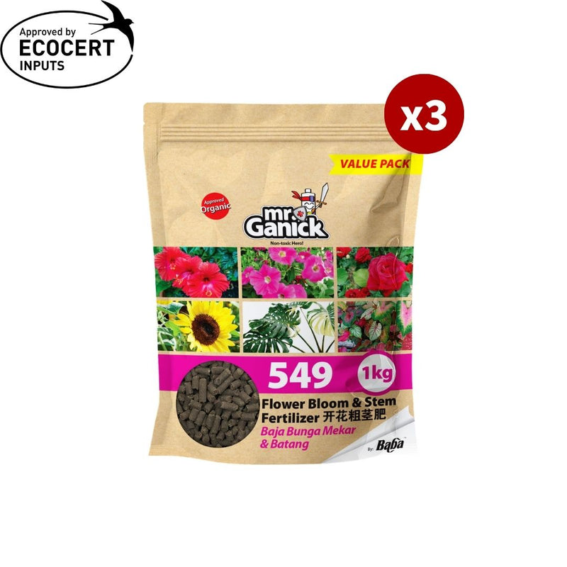 Mr Ganick 549 Organic Flower Bloom & Stem Fertilizer (400gm/1kg/4kg)