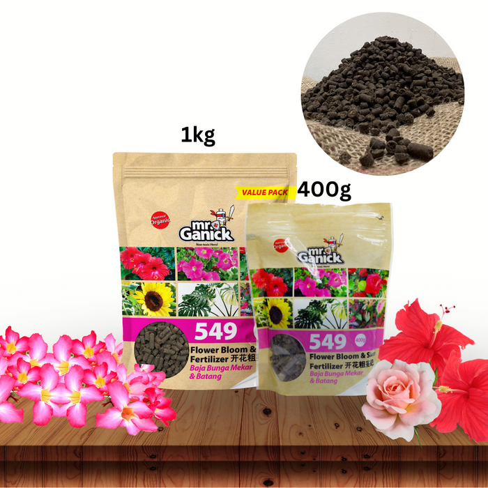 Mr Ganick 549 Organic Flower Bloom & Stem Fertilizer (400gm/1kg)