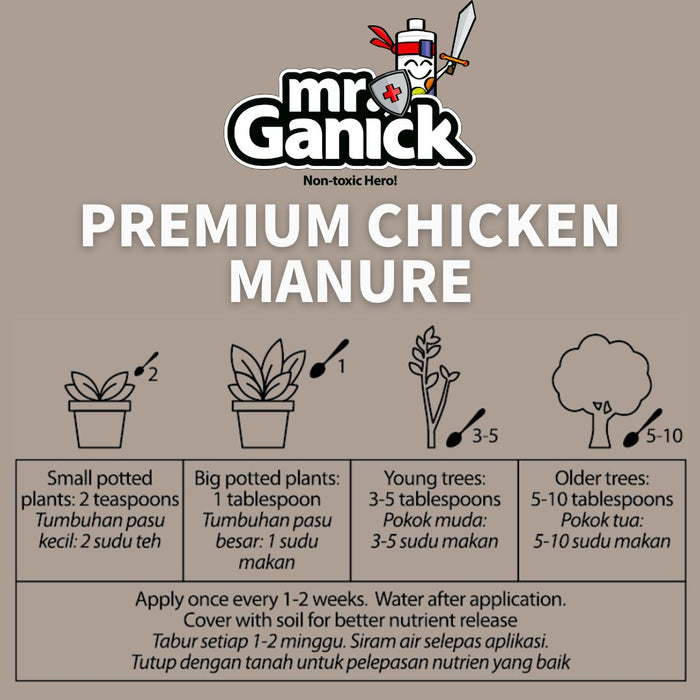 MR GANICK Premium Chicken Manure (400gm)