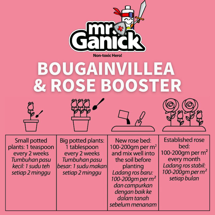 Mr Ganick Bougainvillea & Rose Booster (400gm)