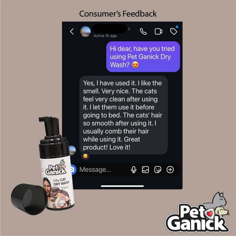 Pet Ganick Silky Cat Dry Wash (75ml)