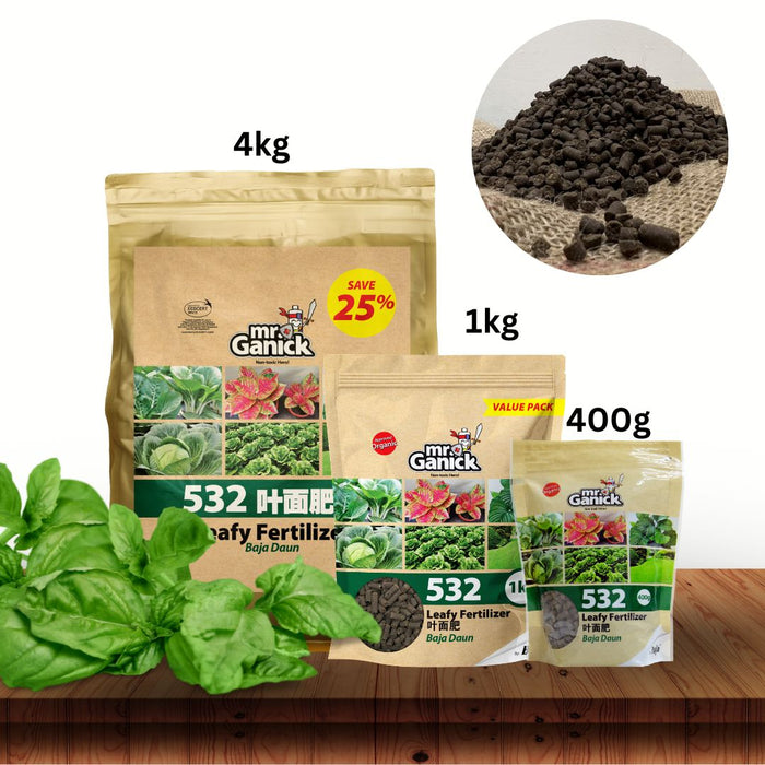 Mr Ganick 532 Organic Leafy Fertilizer (400gm/1kg/4kg)