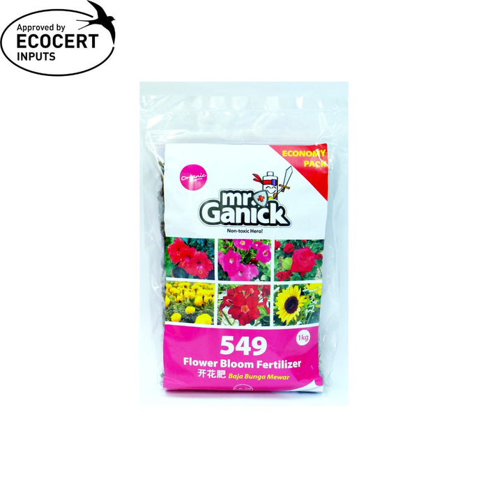 Mr Ganick 549 Organic Flower Bloom & Stem Fertilizer (400gm/1kg)