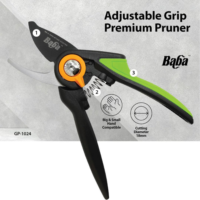 Baba GP-1024 Adjustable Grip Premium Pruner