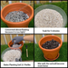 Step-by-step guide on mixing planting soil with perlite in a pot.