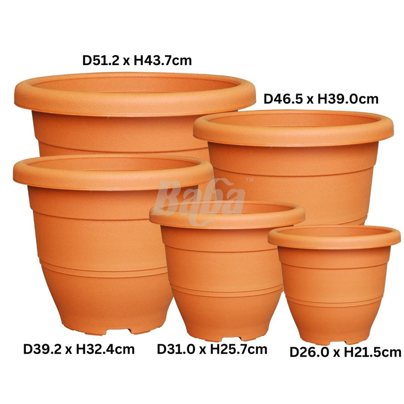 Baba Elegant Series Biodegradable Flower Pot【BI-EG-260/ BI-EG-310/ BI-EG-392/ BI-EG-465/ EG-512】
