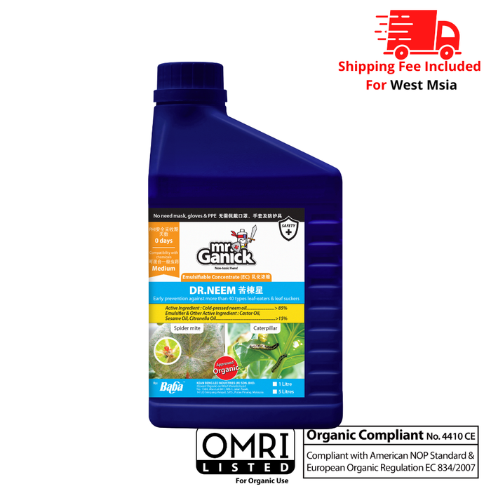 [PRE-ORDER] Farmer Pack-Mr Ganick Neem Oil (1L /5L) and Fabaceae Seed Oil (1L/5L)