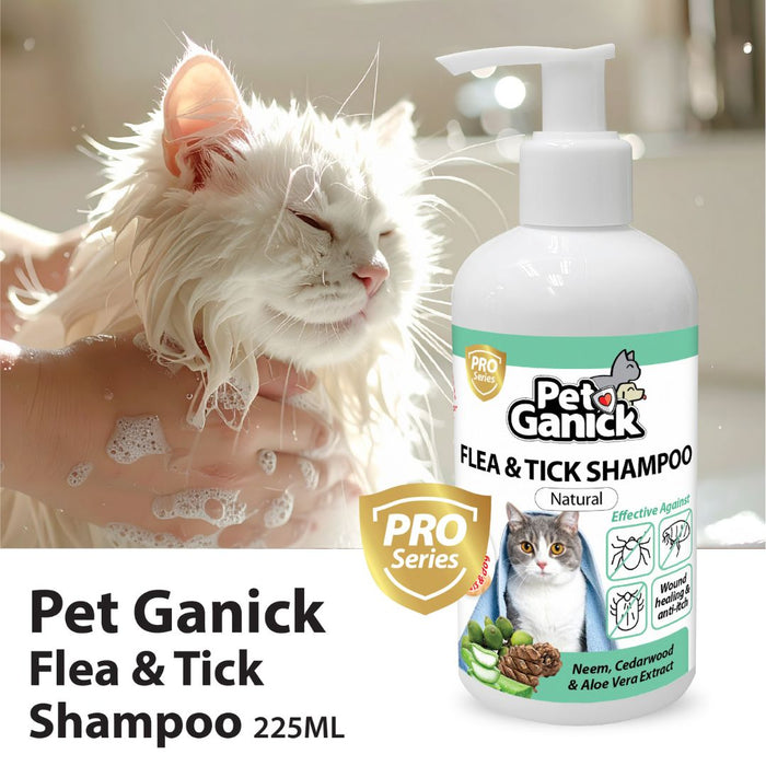 Pet Ganick Flea & Tick Shampoo (225ML)