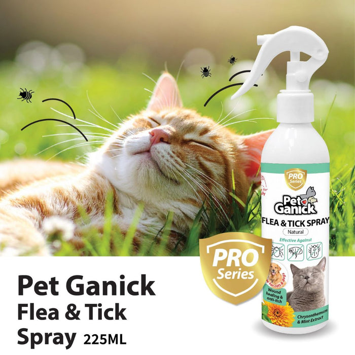 Pet Ganick Flea & Tick Spray (225ML)