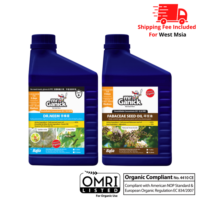 [PRE-ORDER] Farmer Pack-Mr Ganick Neem Oil (1L /5L) and Fabaceae Seed Oil (1L/5L)
