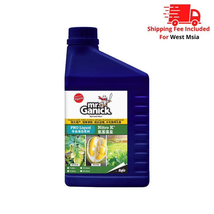 [PRE-ORDER] Farmer Pack- Mr Ganick Organic Nitro K+ (1L/ 4L/ 10L/ 20L)
