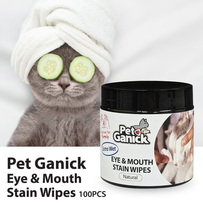 Pet Ganick Eye & Mouth Stain Wipes (100PCS)