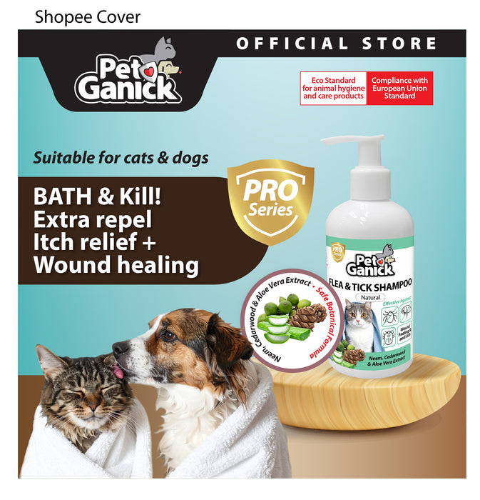 Pet Ganick Flea & Tick Shampoo (225ML)