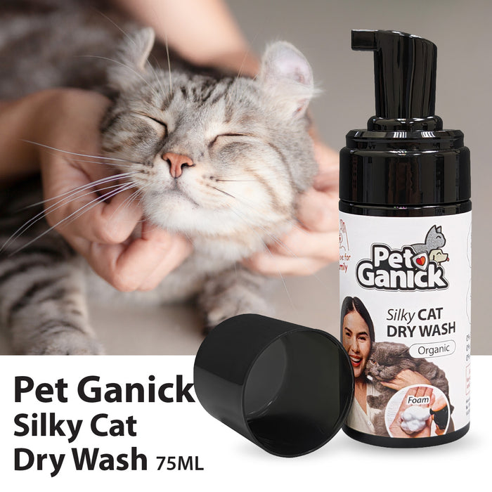 Pet Ganick Silky Cat Dry Wash (75ml)