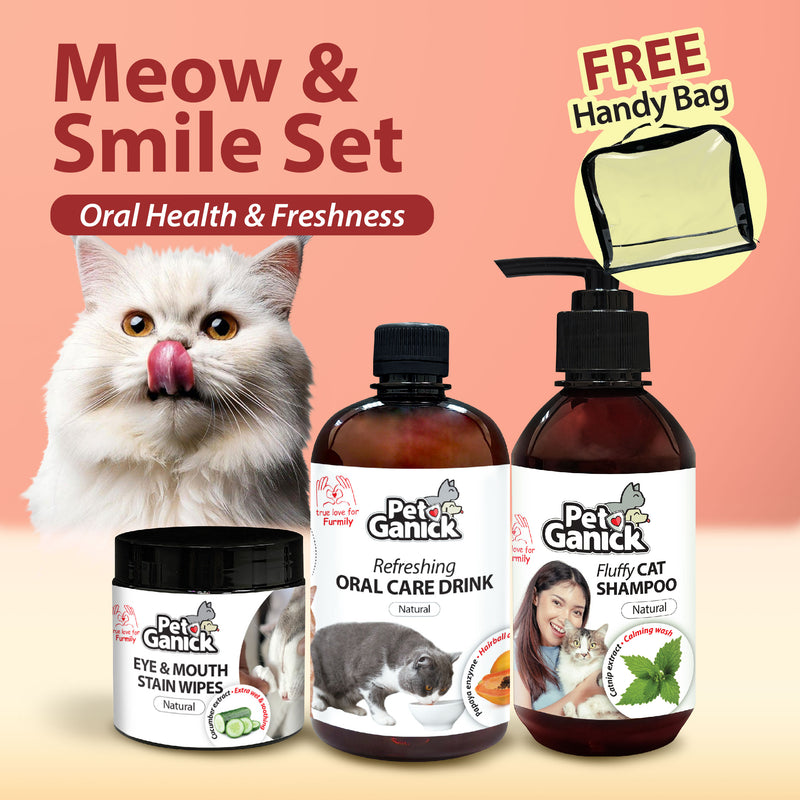 Pet Ganick Meow & Smile Set (Oral Health & Freshness)