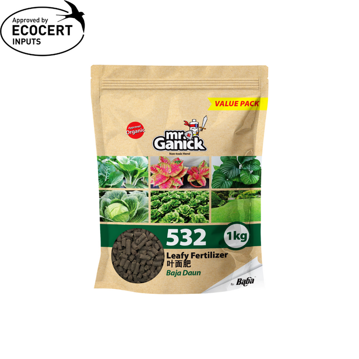 Mr Ganick 532 Organic Leafy Fertilizer (400gm/1kg/3kg)