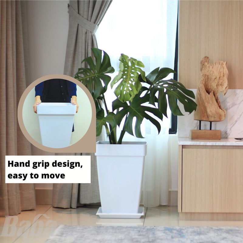 Baba Santorini Biodegradable Square Pot【BI-SPH-145/ BI-SPH-220/ BI-SPH-300/ SPH-400】