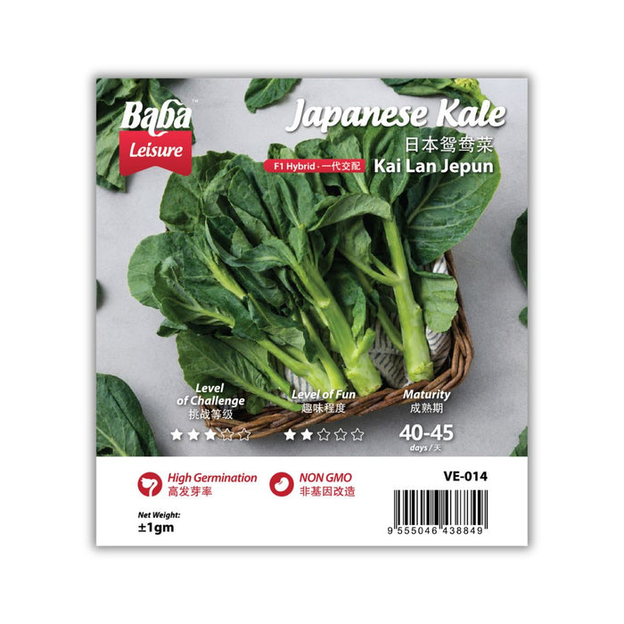 Baba Smart Grow Seed: VE-014 F1 Japanese Kale