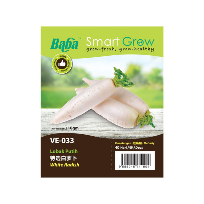 Baba Smart Grow Seed: VE-033 White Radish