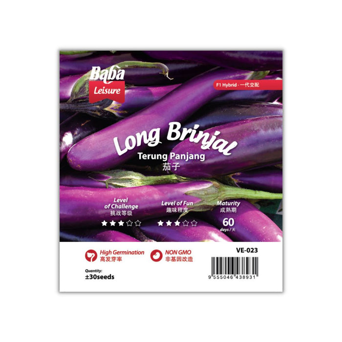 Baba Smart Grow Seed: VE-023 F1 Long Brinjal