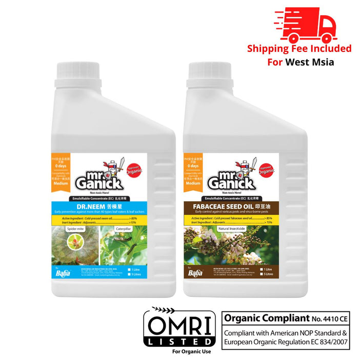 Farmer Pack-Mr Ganick Dr Neem (1L /5L) and Fabaceae Seed Oil (1L/5L)