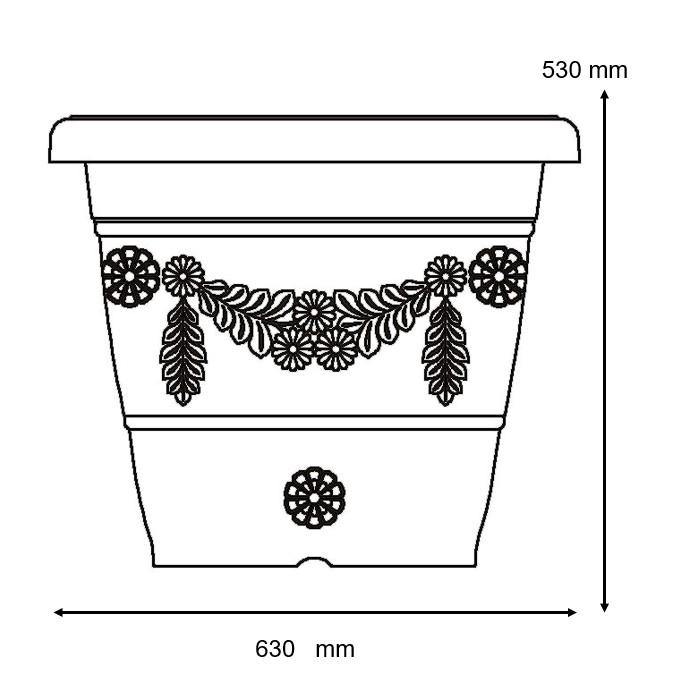 BABA GR-630 Flower Pot-Flower Pot-Baba E Shop
