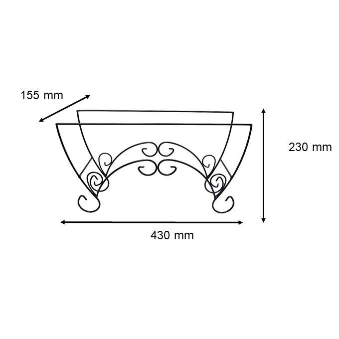 WT - 53 Planter Box Iron Stand (suitable for 509 & 529)-Gadget-Baba E Shop