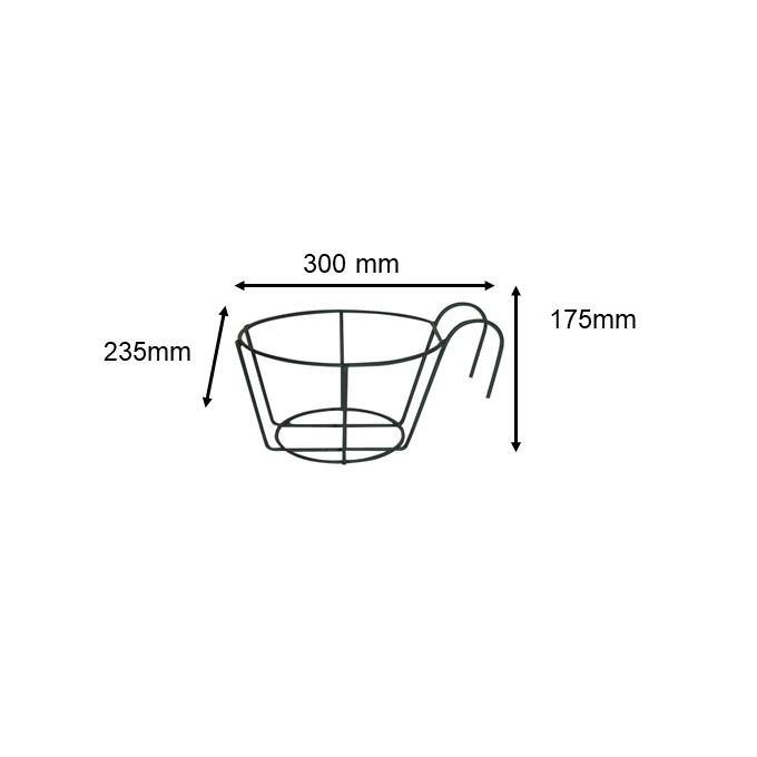 WH - 66-3'' Round Hanging Iron Stand (9" pot)-Gadget-Baba E Shop
